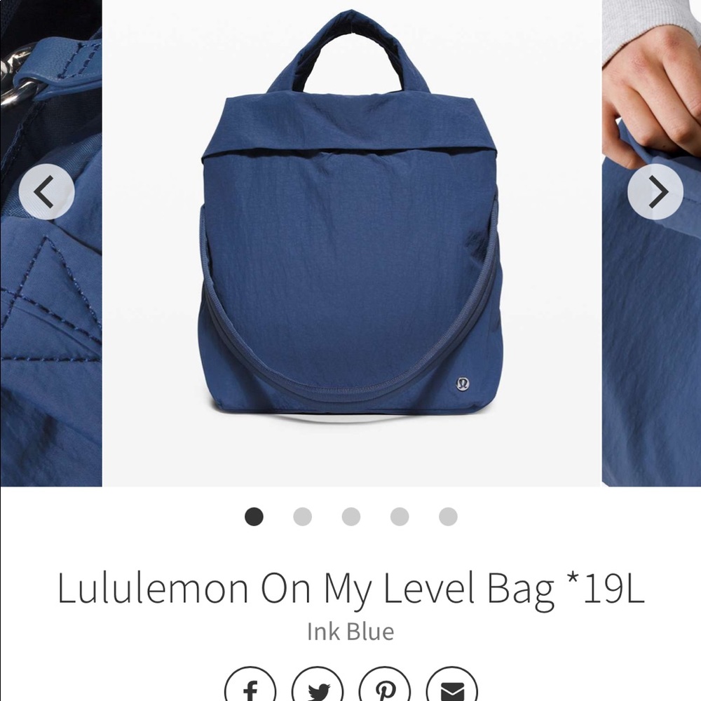 EUC Lululemon INK BLUE 19L Tote